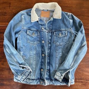 Oversized Jack & Jones Sherpa Denim Jacket